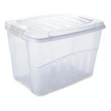 Caixa Organizador Box Alta 19,8l 40,5x29x24,5cm Plasútil Cor Transparente Liso