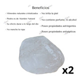 Desodorante X2 De Piedra Lisa De Alumbre 70gr Natural