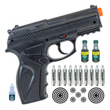 Pistola Pressão Co2 C11 Bbs Aço 6mm 200 Esferas + 10 Co2