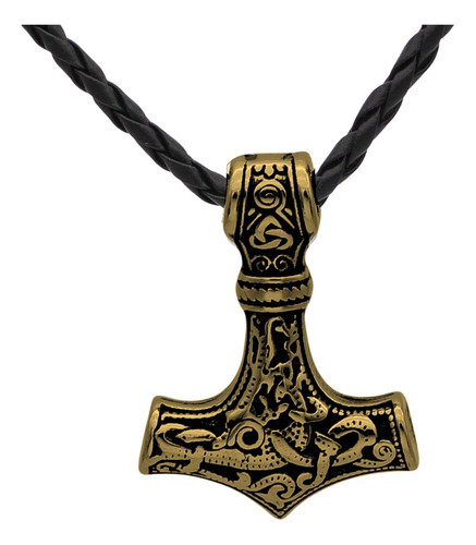 Collar Vegvisir Vikingo Thor Martillo Mjolnir Nórdico Hombre