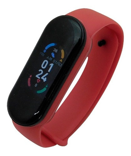 Reloj Smartband App Arterial Cardíaca Notificaciones Rojo