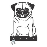 Porta Chaves Decorativo Amo Pug - New Decor - Dog 013