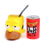 Mate 3d Y Yerbera Duff - Simpsons Homero Con Bombilla Gratis