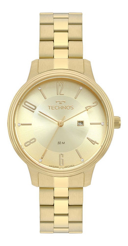 Relógio Feminino Technos Dress Dourado Loja De Fábrica