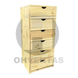 Cajonera 6 Cajones Interior Placard Pino Macizo No Mdf 