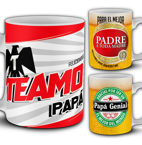 16 Plantillas Sublimar Tazas Cervezas Día Del Padre + Logos