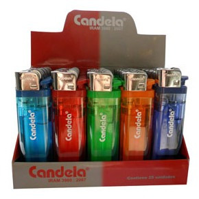 Pack X 25 Unid Encendedor  Transparent 1 Un Candela Fosforo