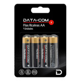 Pila Alcalina Aa Display 4 Unidades 1.5v Datacom