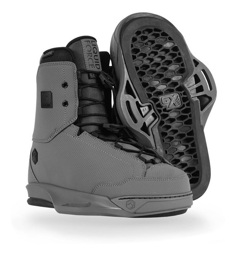 Zonazero Liquid Force Botas Idol 6x Gris Wakeboard Binding