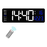 Reloj De Pared Digital De 16 Pulgadas Con Alarma Y Control R