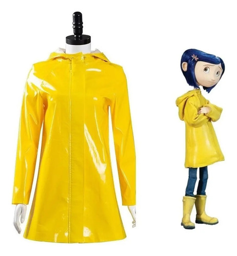 Coraline La Puerta Secreta Traje De Cosplay Mujer Amarillo C