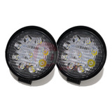 Faro Led Auxiliares 9 Led 27w Redondo X2 Unid Agro Moto 4x4