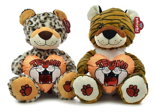 Peluche Tigre / Leopardo Con Corazón 40cm Phi Phi Toys 5482