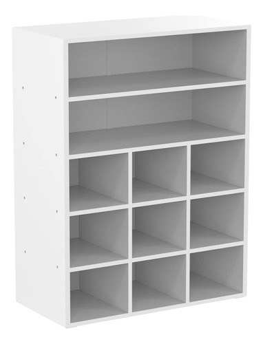 Haioou Zapatero De Madera Apilable De 9 Cubos, Organizador D