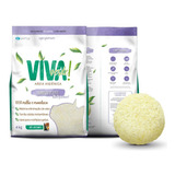 Areia Higiênica Viva Verde  Limpeza Plena 4kg Roxa Bio Fina