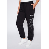 Pantalón Buzo Mujer Negro Gotic Puño Family Shop