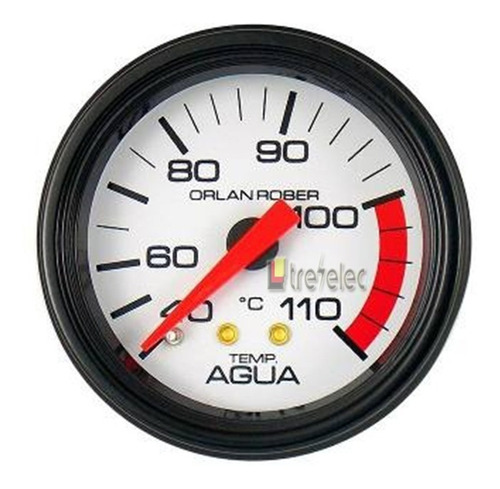 Reloj De Temperatura De Agua Con Capilar 2mts Ø 52 Mm Línea Classic Orlan Rober