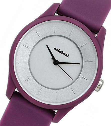 Reloj Mujer Mistral Gag-6696-06 Joyeria Esponda Malla Violeta Bisel Violeta Fondo Gris