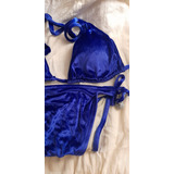 Malla Bikini Azul Chiffon Importada Italia Ver Anuncio