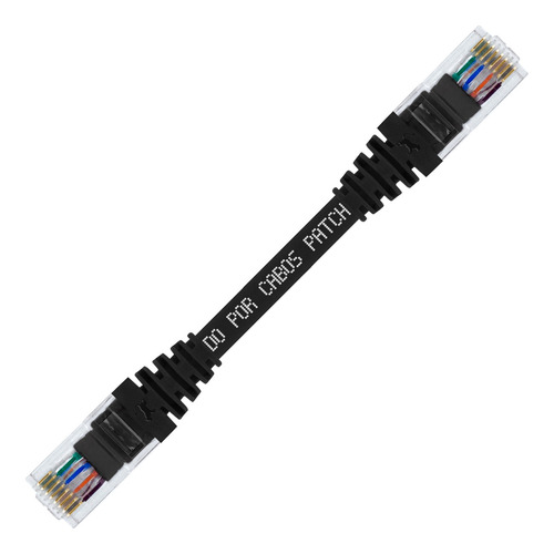 Cabo Cat6 Lan Rj45 Rigido Preto 20cm Pequeno 