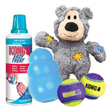 Kit De Juguetes Para Cachorros Kong - Incluye Pelota,