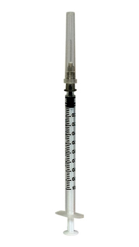 Jeringas 1ml Insulina Tapa Removible Aguja 27gx1/2 X 100 Uni