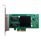 Placa Rede Pcie 4 Portas Gigalan (rj45) 120mm Chipset Intel