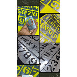 Kit Stencil Alfabeto E Números Vazados Em Chapa Com 5cm