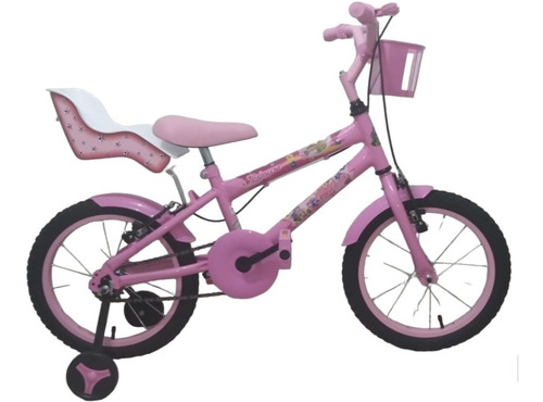 Bicicleta Infantil Feminina Aro 16 Com Cadeirinha De Boneca
