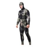 Roupa De Mergulho Camuflada Capuz 3mm Neoprene Pesca Sub 