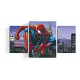 Cuadro Triptico 70x40cm Spiderman Hombre Araña Comic Marvel