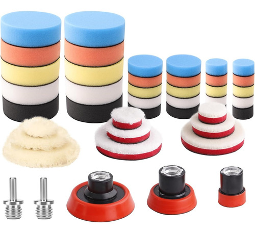 Kit De Pulido Para Taladro De Espuma Para Automóvil 44 Pcs