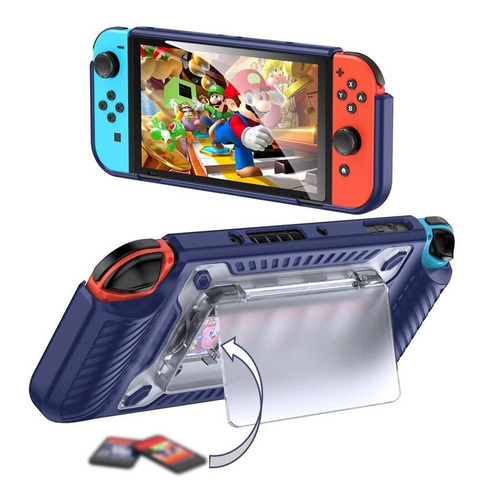 Funda Protector Carcasa Nintendo Switch Azul Oled