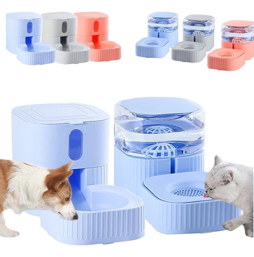 Pack De Comedero Y Bebedero Para Perros Y Gatos Mediano 1,8