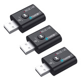 Kit 3pz  Mini Adaptador Bluetooth 5.0 Usb Pc Lap Dual Y Tv 
