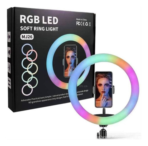 Aro Luz Rgb Led Mj26 26cm Selfie Grabar 