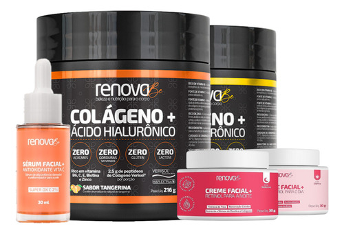 2 Colágenos + Retinol + Resveratrol + Vitamina C - Renova Be Sabor 1 Tangerina - 1 Tropical