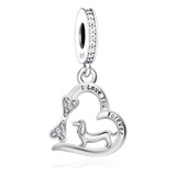 Charm O Dije De Perro Salchicha. Plata 925, Joyería Fina