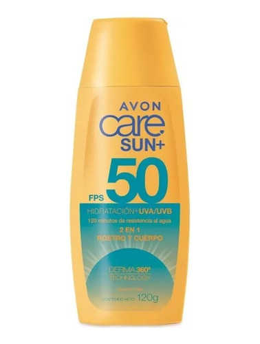 Protector Solar Care Sun+ 50fps 2 En 1 Rostro Y Cuerpo Avon