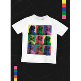 Camiseta Infantil Jurassic Park T.rex Pop Art