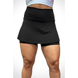 Calza Corta Short + Pollera Licra Deportiva Premium Reforzad