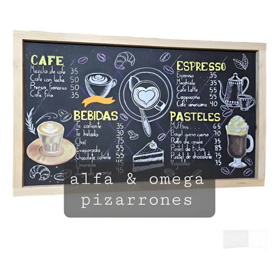 Pizarron Para Letreros  De Pared Negro  100 X 60 Cm  | Meses sin interés