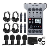 Grabadora Portatil Zoom +4 Micros+4 Auriculares+cables Xlr