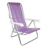 Reposera Sillon Playa Camping 8 Pos. Aluminio Sannet Mor