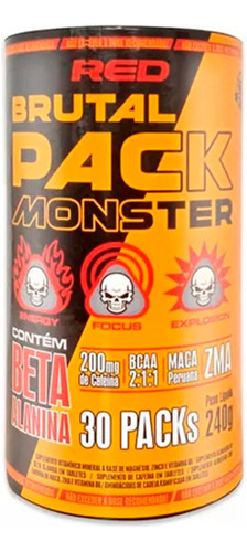 Animal Pak Brutal Monster 30 Packs - Pré Treino - Red Series