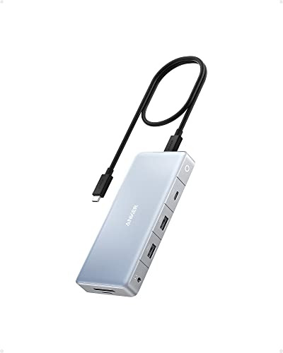 Anker Hub Usb-c 575 (12 En 1, Hdmi Dual, Dp, Gris)