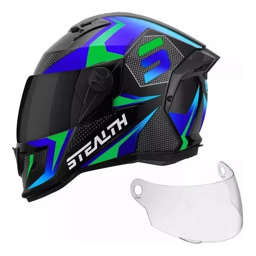 Capacete Stealth Viseira Anti Risco Fumê Cristal 2.0 Mm