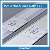 Portaprecio Góndola Racks 80mm X 122cm Tira Porta Precio X5u