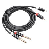 Cable De Audio Ts Macho A 1/4 Pulgadas Macho De Audio Dual R