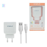 Carregador De Celular Rapido Usb-c 15w 2 Portas Cor Branco